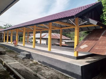 Lokasi pembagunan lapak Pasar Baru, Desa Sunagi Baru, Sambung Makmur
