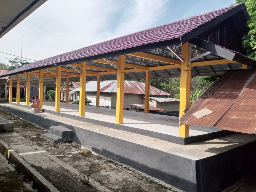 Lokasi pembagunan lapak Pasar Baru, Desa Sunagi Baru, Sambung Makmur