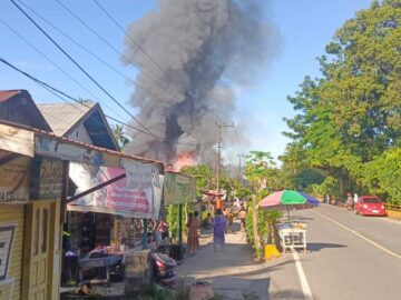 Permukiman Warga Puain Kiwa Dilalap Api, Empat Kepala Keluarga Kehilangan Tempat Tinggal