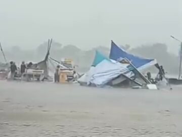 Cuaca Ekstrem Porak-porandakan Pasar Kuliner Ramadan di Marabahan