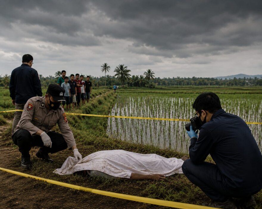 Meninggal di Tengah Persawahan, Kematian Perempuan 37 Tahun di Pengaron Masih Diselidiki