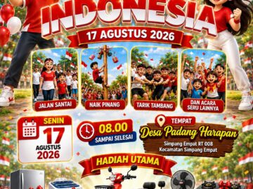 Pesta Rakyat HUT ke-81 RI di RT 08 Simpang Empat Siapkan Sepeda Listrik sebagai Hadiah Utama