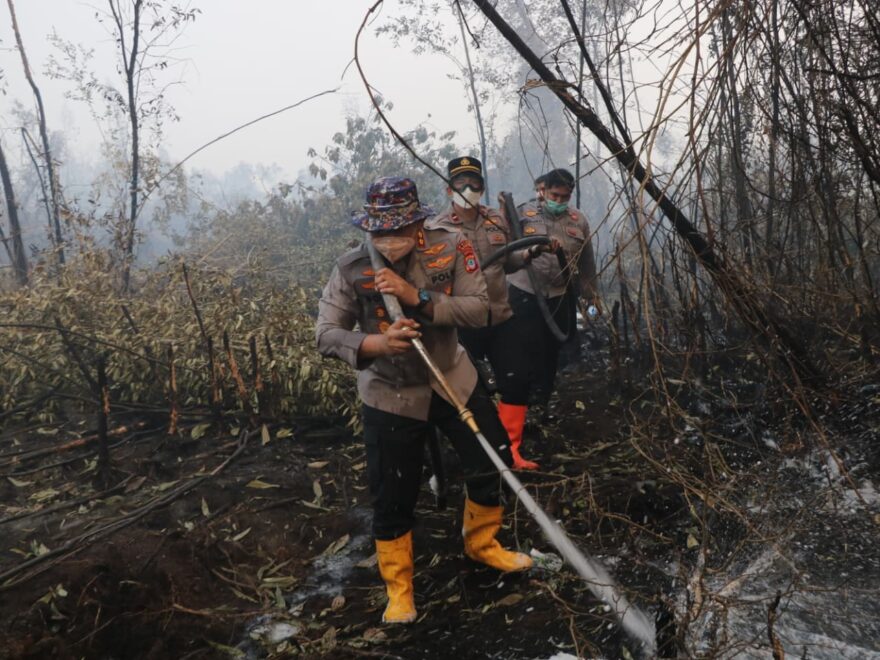Tak Mau Kecolongan, Polres Banjar Kepung Lokasi Karhutla Gubernur Syarkawi Selama 24 Jam