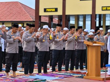 Kemarau Belum Berakhir, Polres Banjar Gelar Salat Istisqa dan Doakan Pasukan Pemburu Api